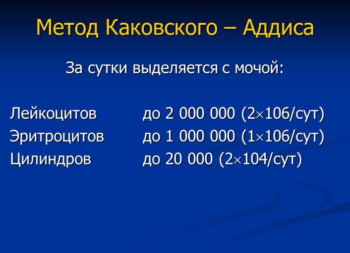 Анализ мочи аддис каковский Анализ мочи аддис каковский