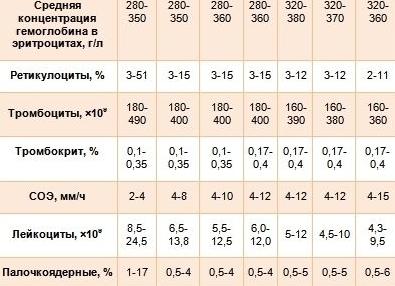 Анализ крови расшифровка у детей гематологический