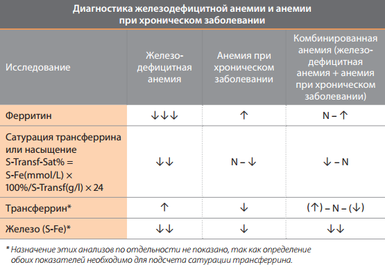 Как в анализе крови обозначается железо