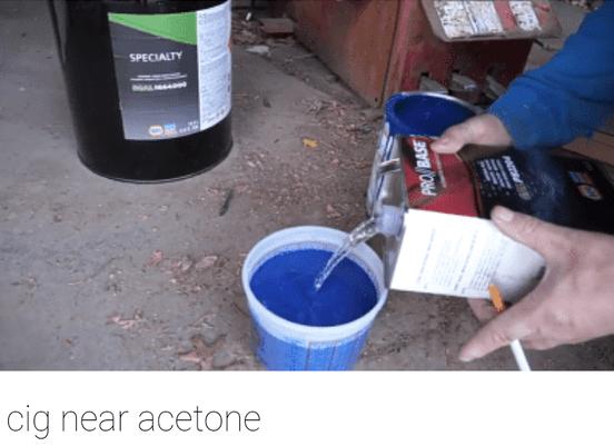 Горит ацетон или нет