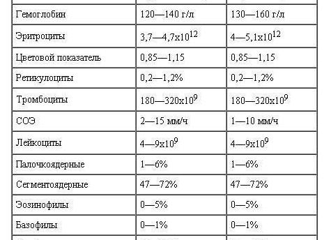 Лейкоциты норма у женщин