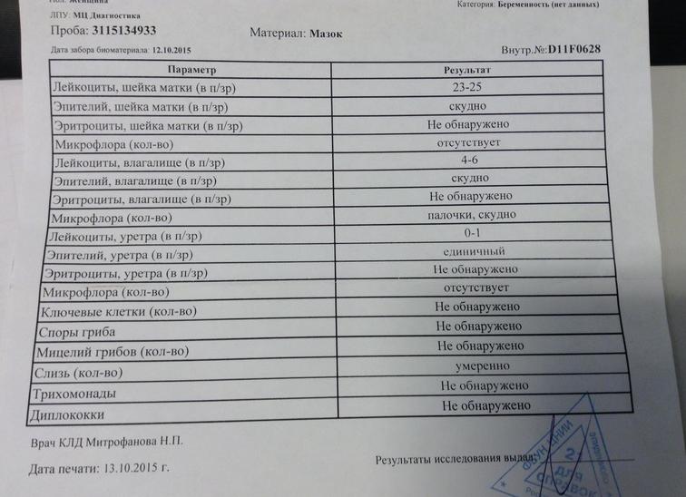 Лейкоциты в шейке матки