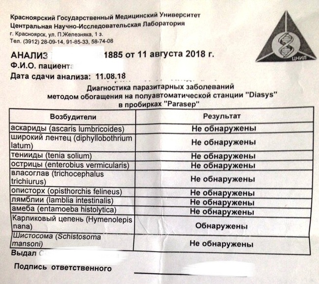 Как сдавать кровь на паразиты