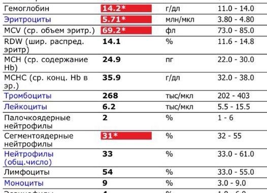 Анизоцитоз микро незначительный