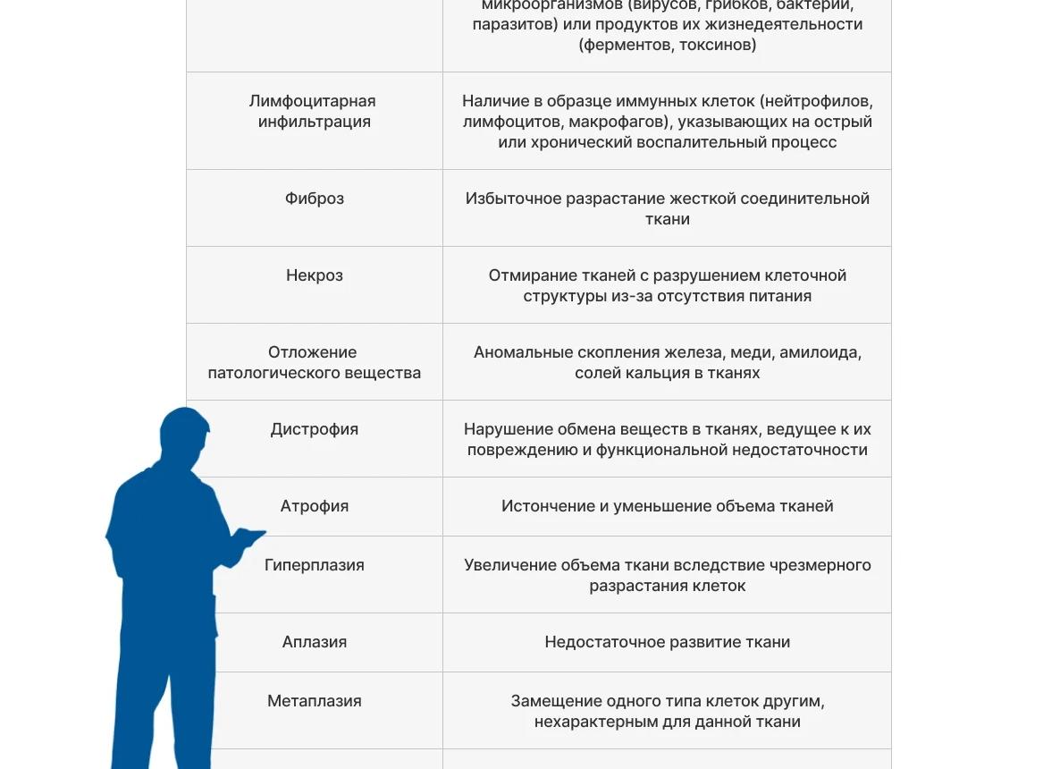 Гистологическое заключение расшифровка