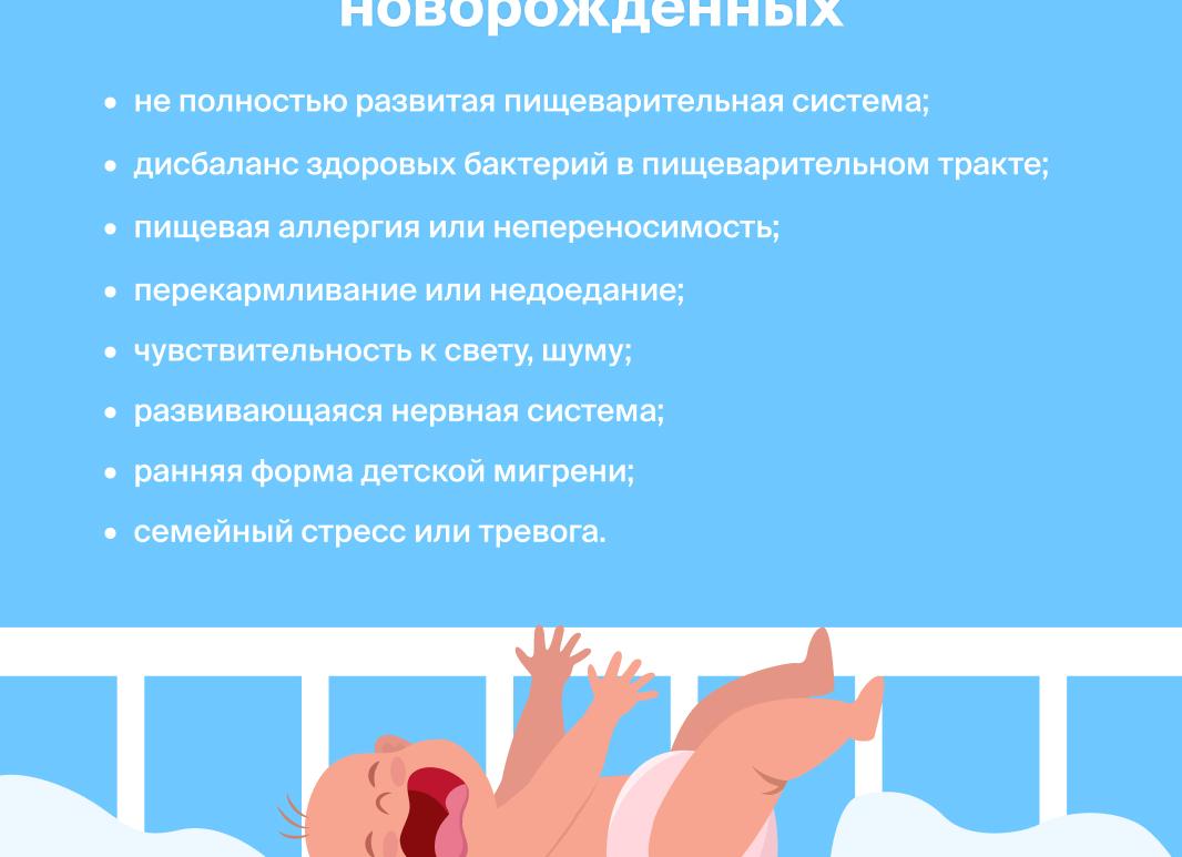 Колики у ребенка почему