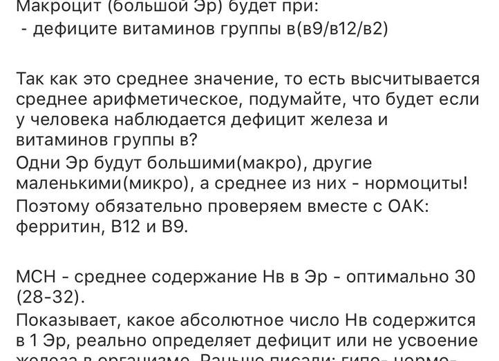 Макроциты в анализе крови